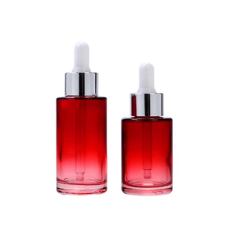 Flaconi contagocce in vetro cosmetico rosso sfumato da 30 ml e 40 ml